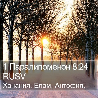 1 Паралипоменон 8:24 RUSV Bible Verse Image