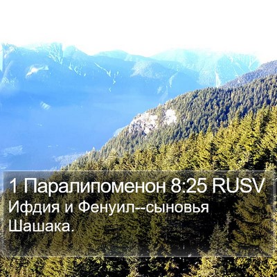 1 Паралипоменон 8:25 RUSV Bible Verse Image