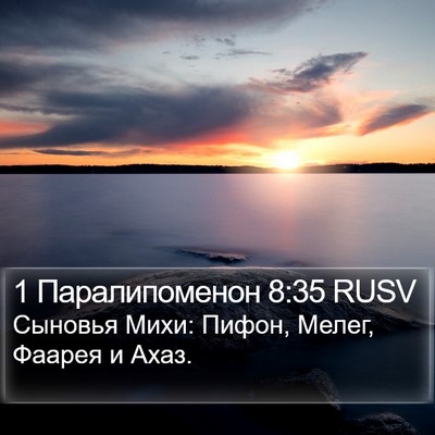 1 Паралипоменон 8:35 RUSV Bible Verse Image