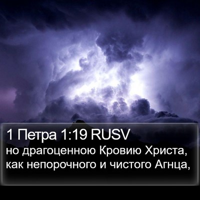 1 Петра 1:19 RUSV Bible Verse Image