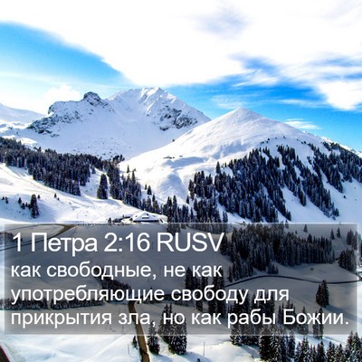 1 Петра 2:16 RUSV Bible Verse Image