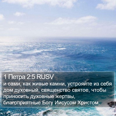 1 Петра 2:5 RUSV Bible Verse Image