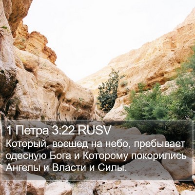 1 Петра 3:22 RUSV Bible Verse Image