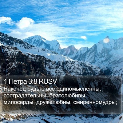 1 Петра 3:8 RUSV Bible Verse Image