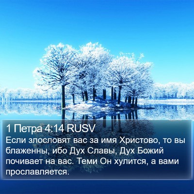 1 Петра 4:14 RUSV Bible Verse Image