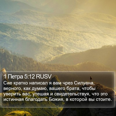 1 Петра 5:12 RUSV Bible Verse Image