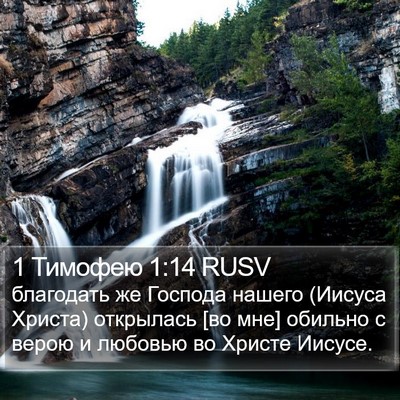 1 Тимофею 1:14 RUSV Bible Verse Image
