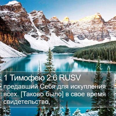 1 Тимофею 2:6 RUSV Bible Verse Image