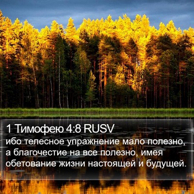 1 Тимофею 4:8 RUSV Bible Verse Image