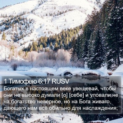 1 Тимофею 6:17 RUSV Bible Verse Image