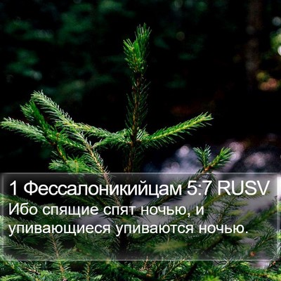 1 Фессалоникийцам 5:7 RUSV Bible Verse Image