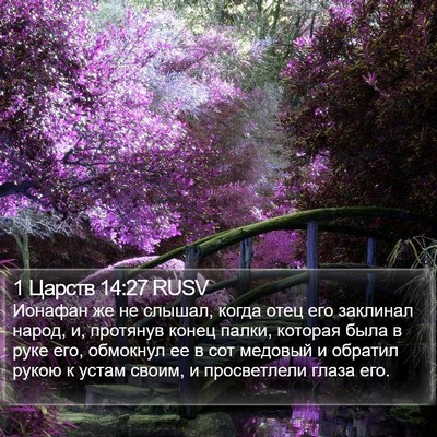 1 Царств 14:27 RUSV Bible Verse Image