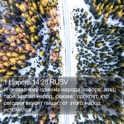 1 Царств 14:28 RUSV Bible Verse Image