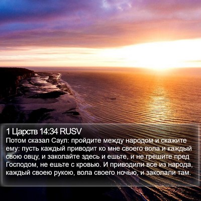 1 Царств 14:34 RUSV Bible Verse Image