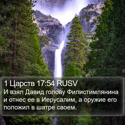 1 Царств 17:54 RUSV Bible Verse Image