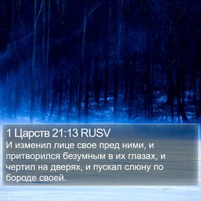1 Царств 21:13 RUSV Bible Verse Image