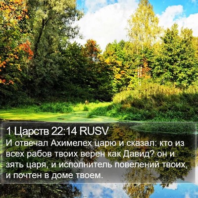 1 Царств 22:14 RUSV Bible Verse Image