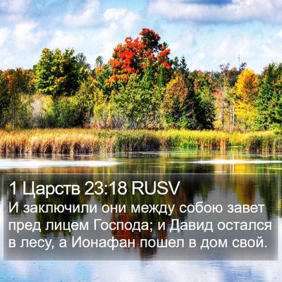 1 Царств 23:18 RUSV Bible Verse Image