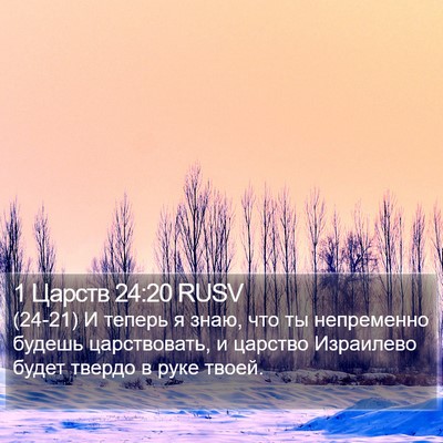 1 Царств 24:20 RUSV Bible Verse Image
