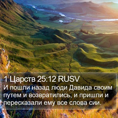 1 Царств 25:12 RUSV Bible Verse Image