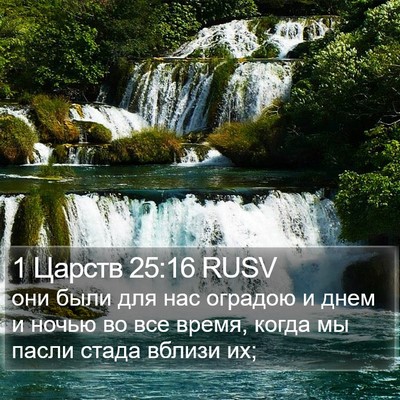 1 Царств 25:16 RUSV Bible Verse Image