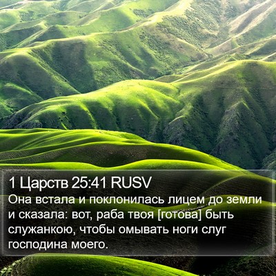 1 Царств 25:41 RUSV Bible Verse Image