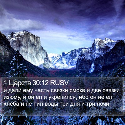 1 Царств 30:12 RUSV Bible Verse Image