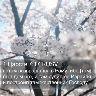 1 Царств 7:17 RUSV Bible Verse Image