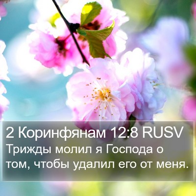 2 Коринфянам 12:8 RUSV Bible Verse Image