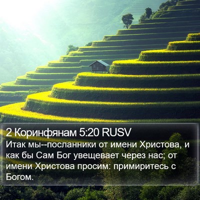 2 Коринфянам 5:20 RUSV Bible Verse Image