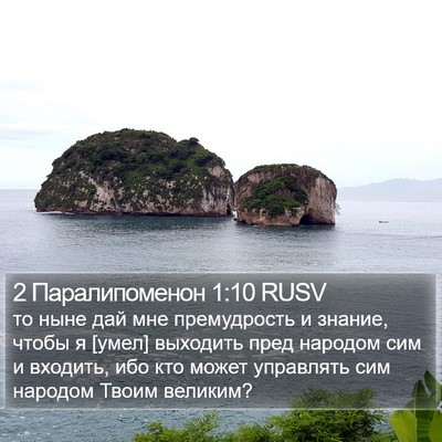 2 Паралипоменон 1:10 RUSV Bible Verse Image
