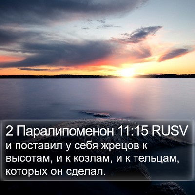 2 Паралипоменон 11:15 RUSV Bible Verse Image