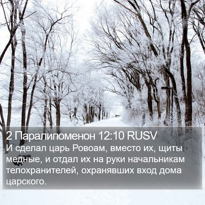 2 Паралипоменон 12:10 RUSV Bible Verse Image