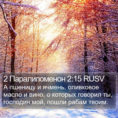2 Паралипоменон 2:15 RUSV Bible Verse Image