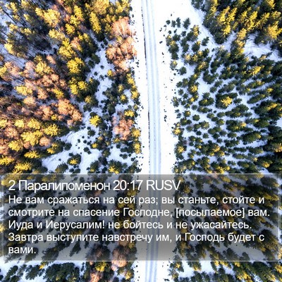2 Паралипоменон 20:17 RUSV Bible Verse Image