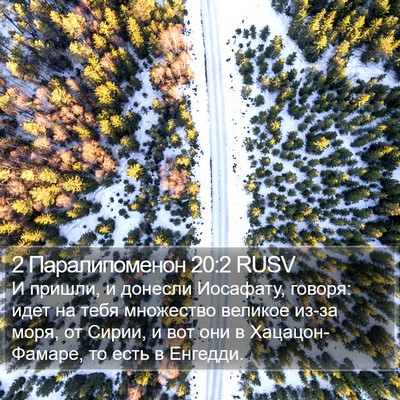 2 Паралипоменон 20:2 RUSV Bible Verse Image