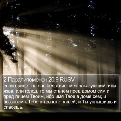 2 Паралипоменон 20:9 RUSV Bible Verse Image