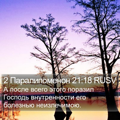 2 Паралипоменон 21:18 RUSV Bible Verse Image