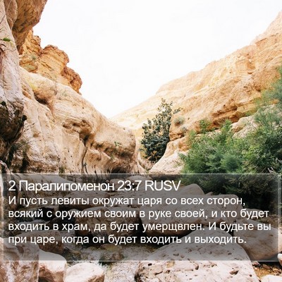 2 Паралипоменон 23:7 RUSV Bible Verse Image