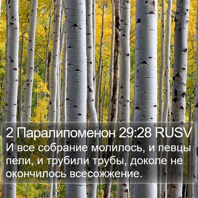 2 Паралипоменон 29:28 RUSV Bible Verse Image