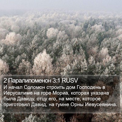 2 Паралипоменон 3:1 RUSV Bible Verse Image
