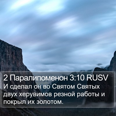 2 Паралипоменон 3:10 RUSV Bible Verse Image