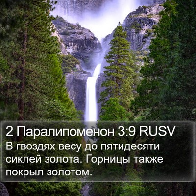 2 Паралипоменон 3:9 RUSV Bible Verse Image