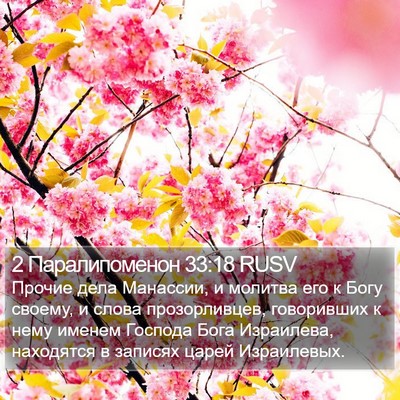 2 Паралипоменон 33:18 RUSV Bible Verse Image