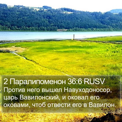 2 Паралипоменон 36:6 RUSV Bible Verse Image