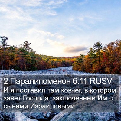 2 Паралипоменон 6:11 RUSV Bible Verse Image