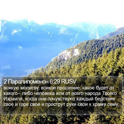 2 Паралипоменон 6:29 RUSV Bible Verse Image