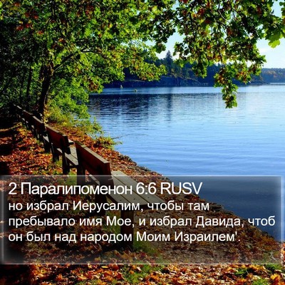 2 Паралипоменон 6:6 RUSV Bible Verse Image