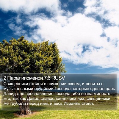 2 Паралипоменон 7:6 RUSV Bible Verse Image