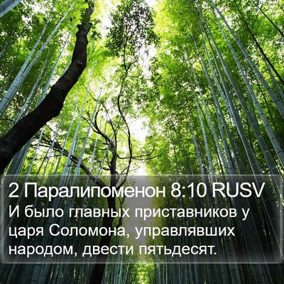 2 Паралипоменон 8:10 RUSV Bible Verse Image